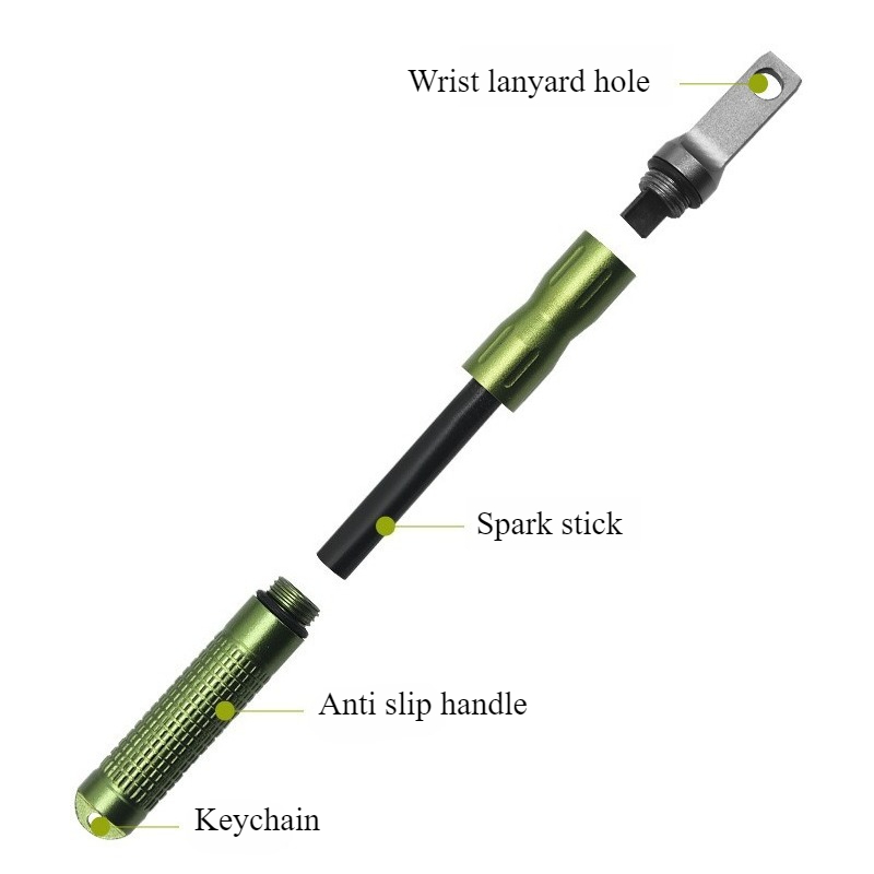 Portable Waterproof Flint Emer - đánh giá và giá Fire Starting Kit